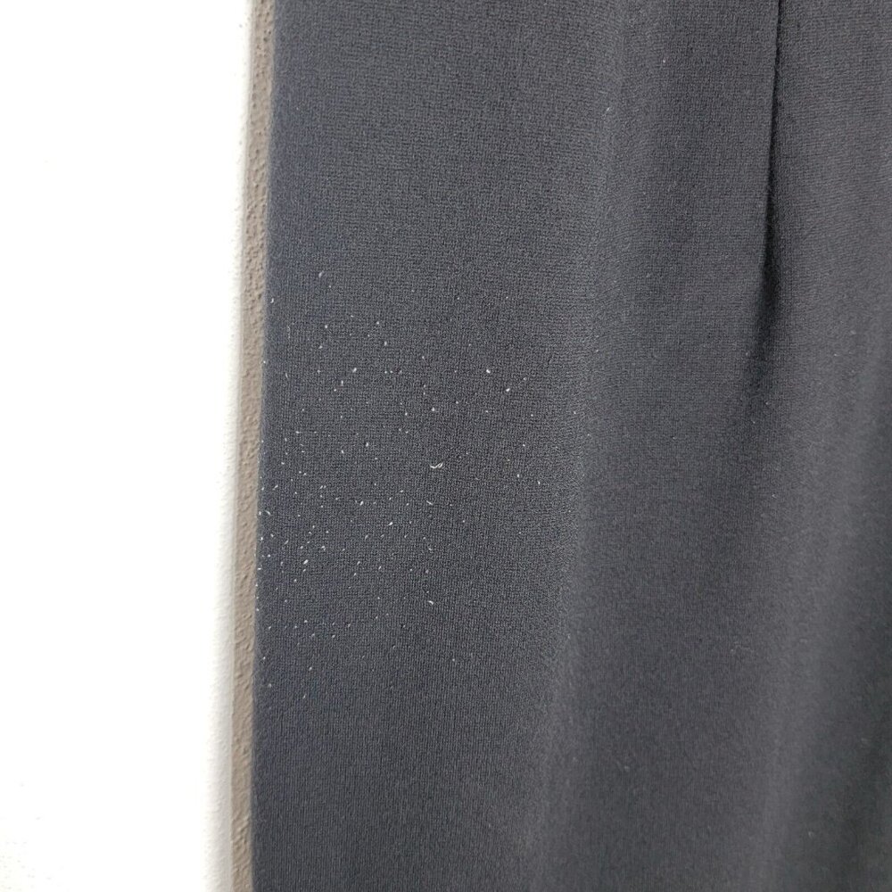 M.M. LAFLEUR Size 12 Black Sleeveless Midi V-Neck Dress Women's - Picture 7 of 7